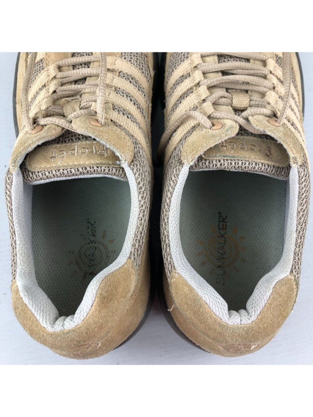 Propet Men's Size 9 Shadow Warm Taupe/Taupe Brown Lace-Up Sneakers Shoes M3213 - Picture 11 of 12